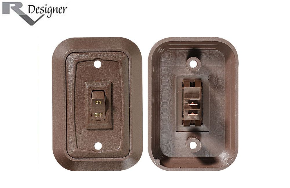 SINGLE WALL PLATE SWITCHES, Color: Brown (S651)
