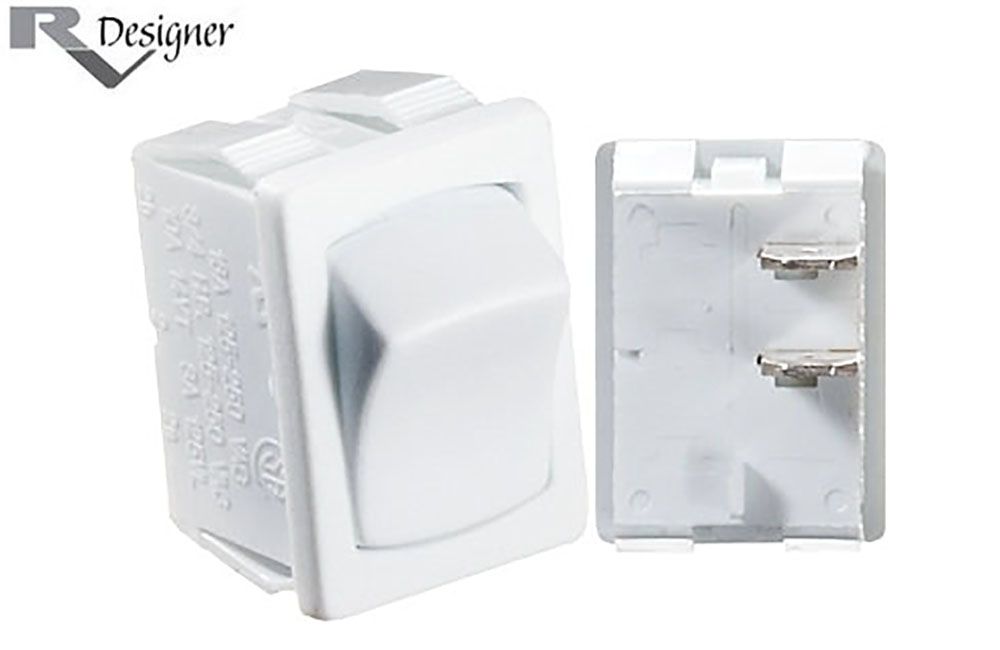 10-A ROCKER SWITCH, Color: White (S435)