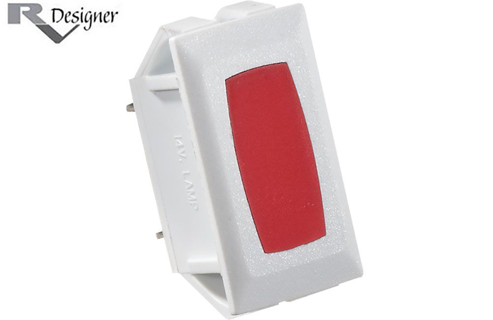 SWITCHw/RED INDICATOR LIGHT, Color: White (S365)