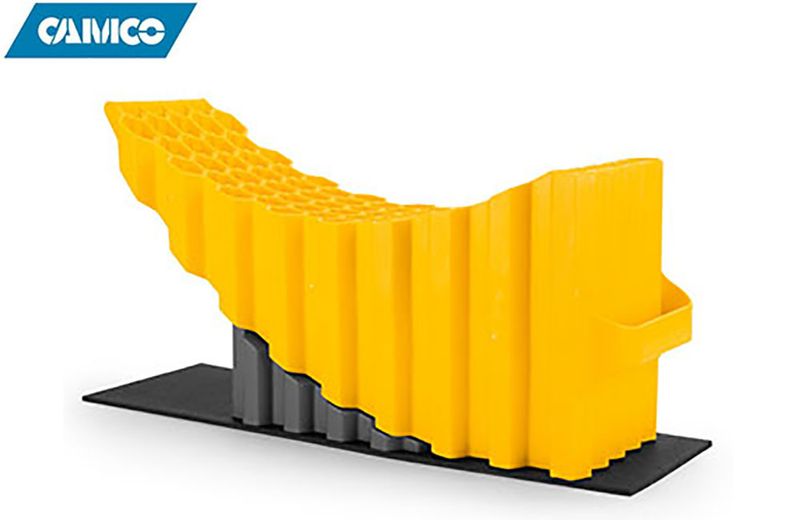 CURVED TRAILER AID, WITH CHOCK AND PAD