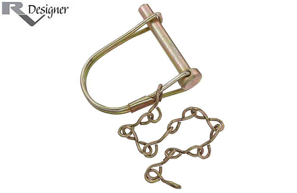 COUPLER LOCK PIN w/CHAIN, Size: 1/4&quot; x 1-3/8&quot; (H420)