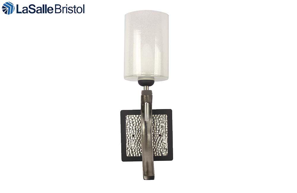 LED 12V - SATIN NICKEL/BLACK WALL LIGHT, WITH SWITCH