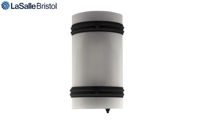 LED 12V FROSTED GLASS, BLACK TRIM WALL SCONCE/VANITY LIGHT