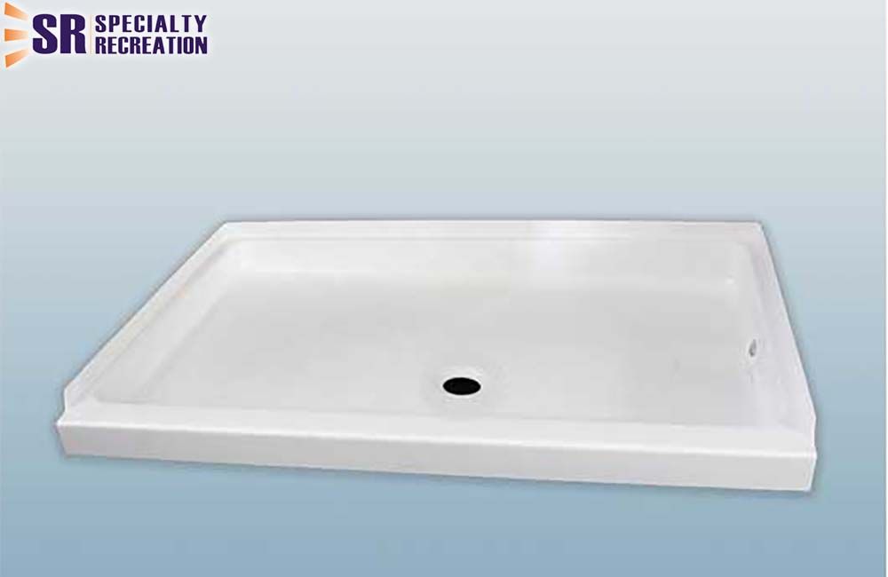 SHOWER PAN, 24 X 32, CTR DRAIN, WHITE