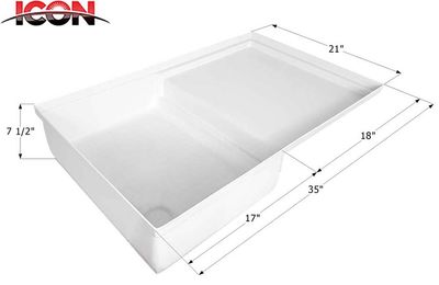 SHOWER COMBO PAN, SP400-PW, PAN ONLY