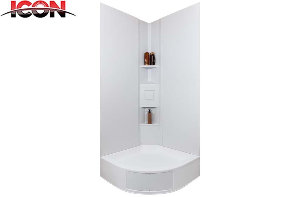 CUSTOMIZABLE NEO ANGLE SHOWER MODULAR SURROUND KIT (FOR A 45 DEG ANGLE)