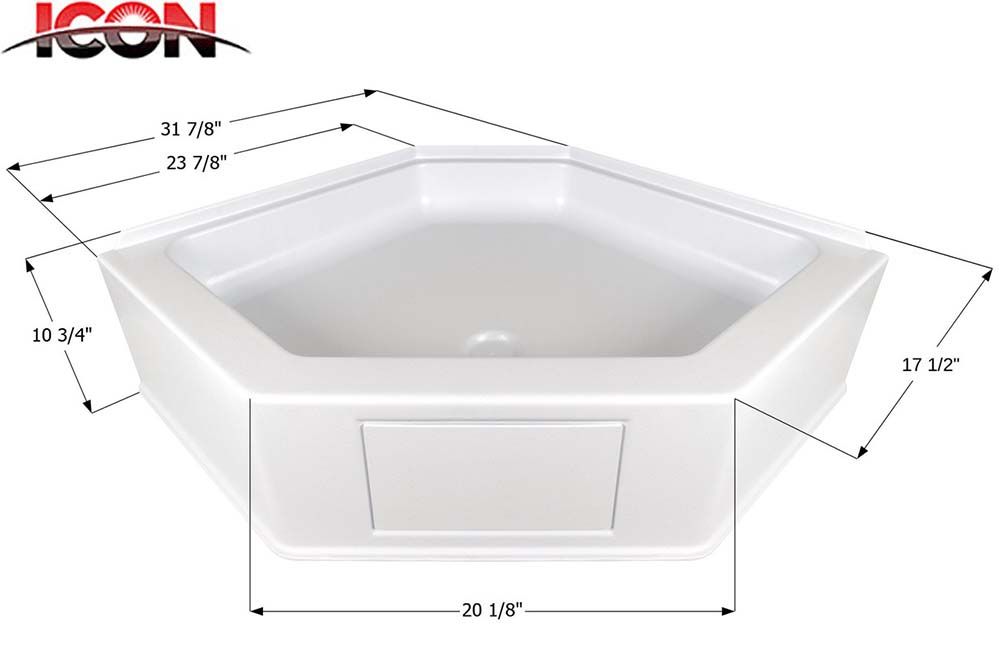 SHOWER PAN, NSB3232-PW