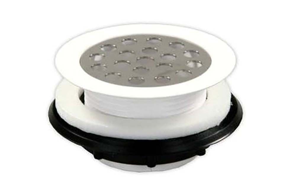 SHOWER STRAINER (DRAIN), Material/Color: Plastic White (95155)