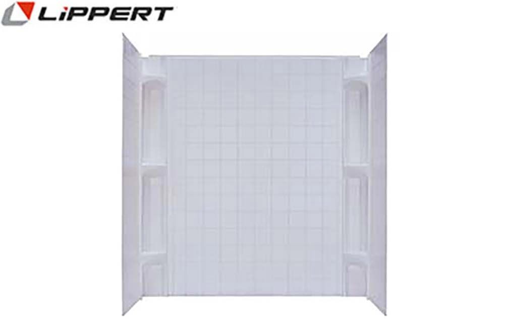 TUB SURROUND (Five Piece) Tile-Look, Color: White (40 x 54) 379041