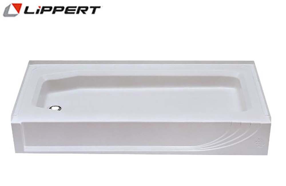 SHOWER BASE (27" x 54"), Drain/Color: LH (White) 379095