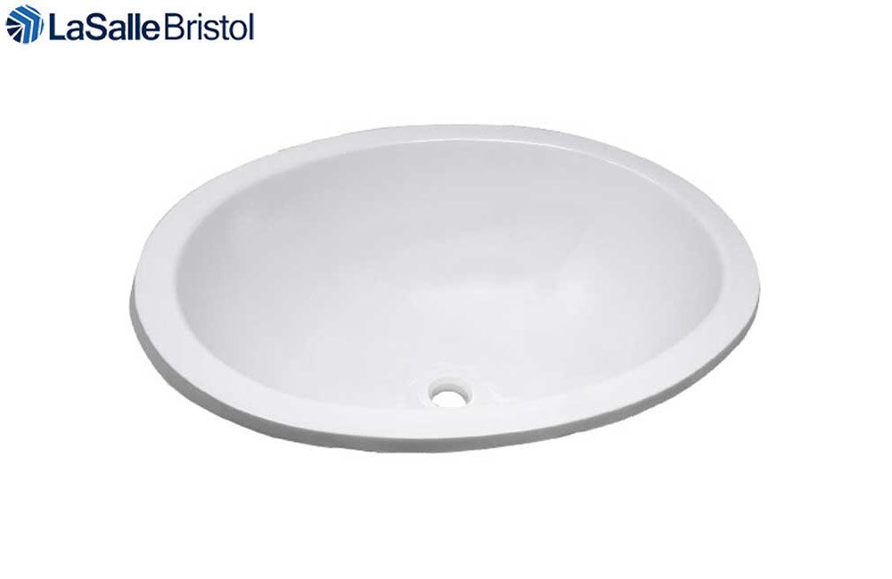 SINK 10X13 WHITE ABS OVAL LAVATORY w/STOPPER