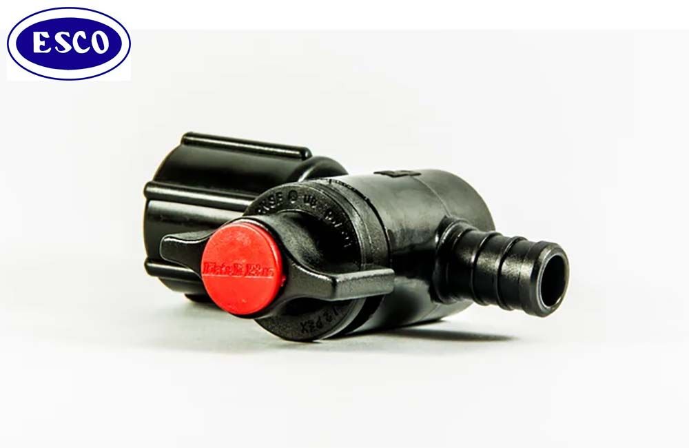 VALVE - SWIVEL (POLYMER), Color: Red (1/2" x 1/2") 28891