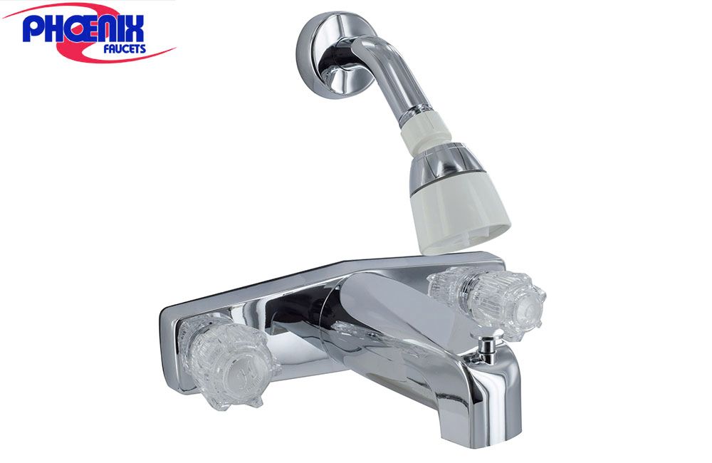 TUB &amp; SHOWER DIVERTER, Shwr Head/Material: (Less Shwr Head) Plastic Stems 24-1081