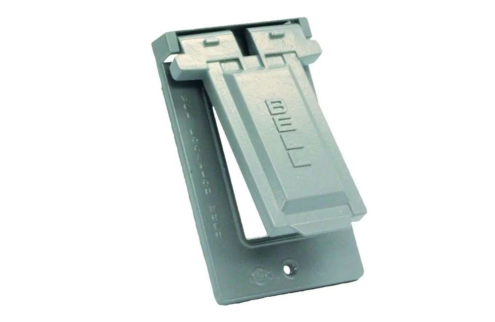 BELL GRAY 1-GANG WEATHERPROOF GFCI w/VERTICAL MOUNT