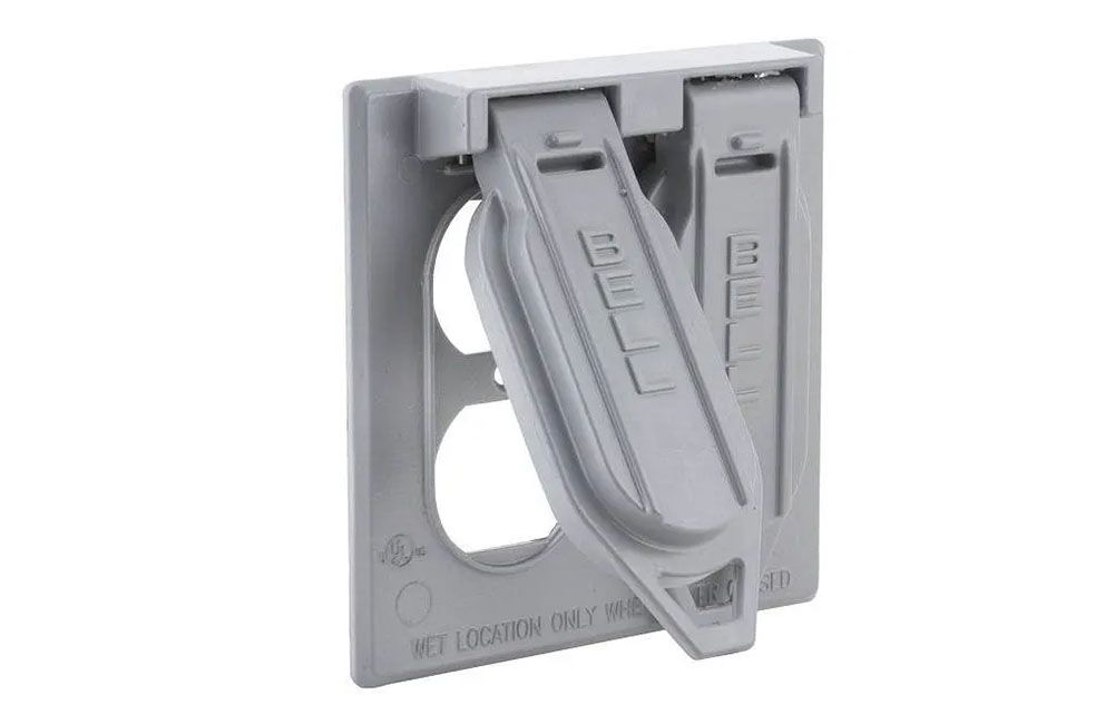COVER - VERTICAL MOUNT WEATHERPROOF 2-GANG DUPLEX RECEPTACLE