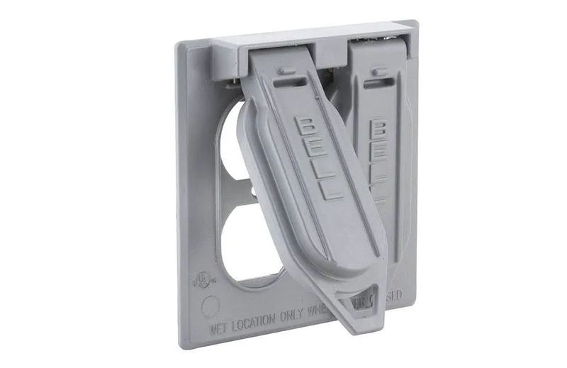 COVER - VERTICAL MOUNT WEATHERPROOF 2-GANG DUPLEX RECEPTACLE