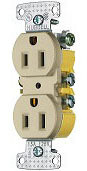 STANDARD DUPLEX RECEPTACLE, Color: Almond 221218