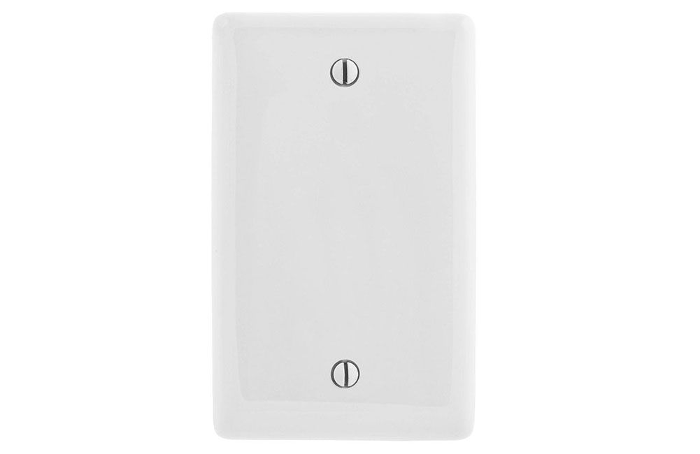 SINGLE STANDARD BLANK PLATE, Color: White 225005