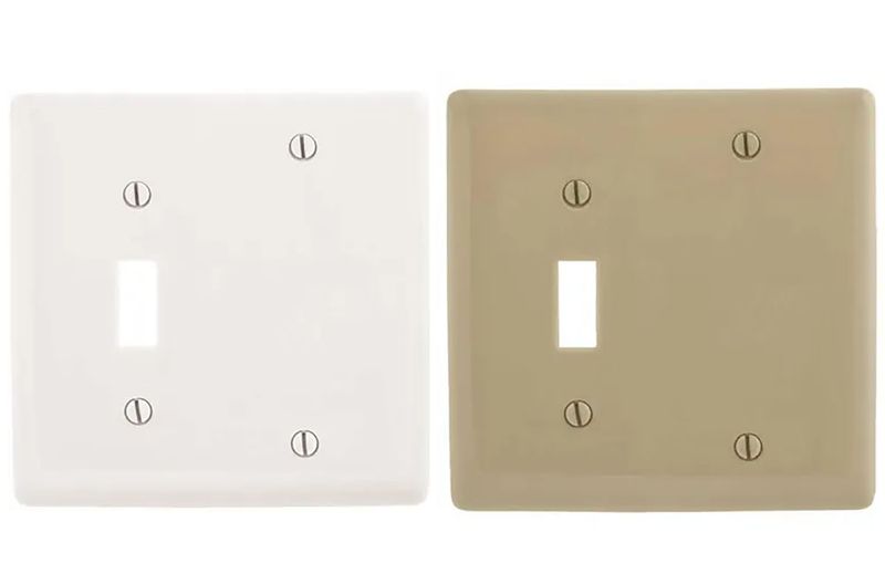 PLATE - DOUBLE SWITCH/BLANK