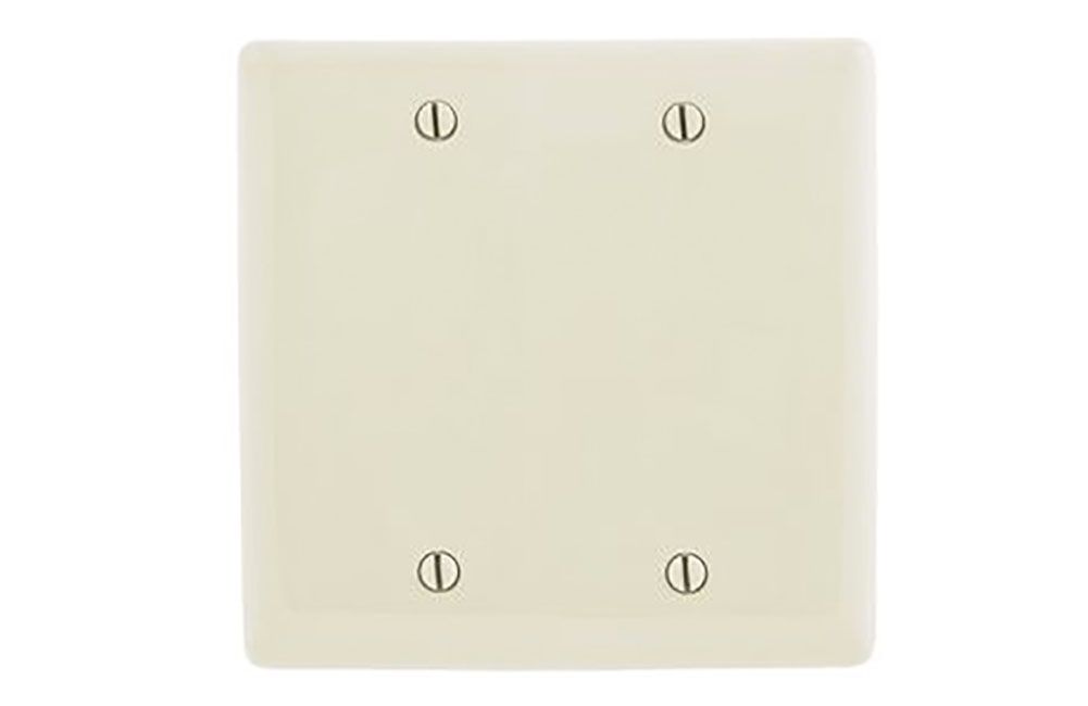 DOUBLE STANDARD BLANK PLATE, Color: Almond 221217