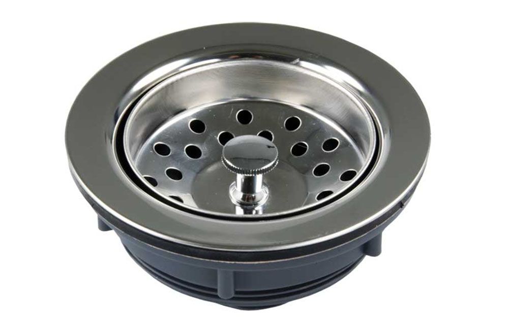 SINK BASKET &amp; STRAINER - PVC, Color: Chrome 25-1045