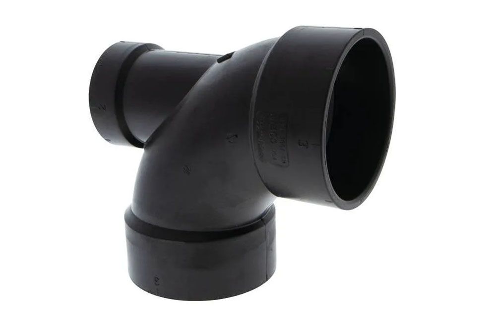 ELBOW - 90° w/LOW HEEL INLET 3" x 3" x 2" (ABS)