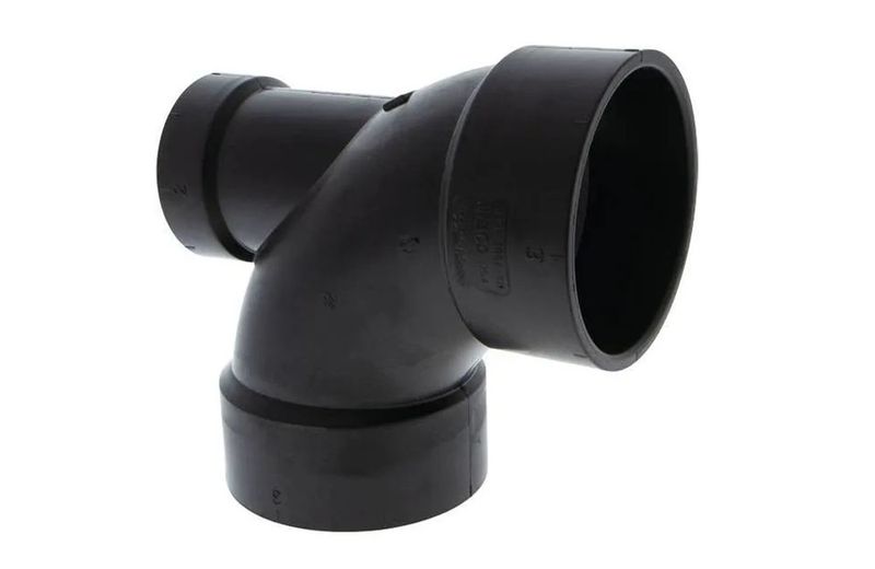 ELBOW - 90° w/LOW HEEL INLET 3" x 3" x 2" (ABS)