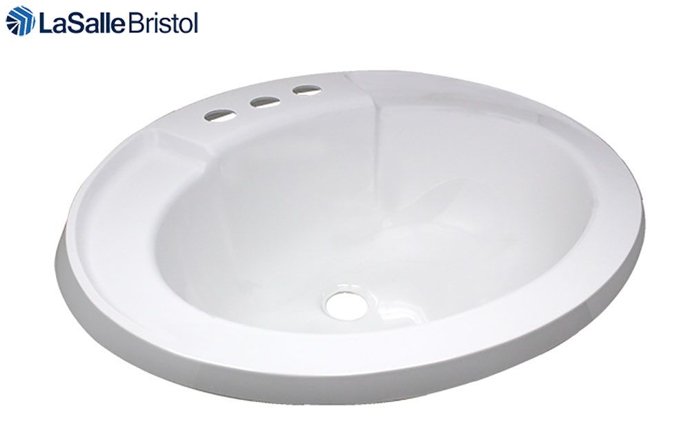 SINK - LAVATORY OVAL (17" x 20") PLASTIC, Color/Qty: White 25-1000
