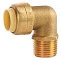 ELBOW - MALE / FEMALE (PUSH-FIT), Size: Male (3/8" x 3/8" MPT) 98082