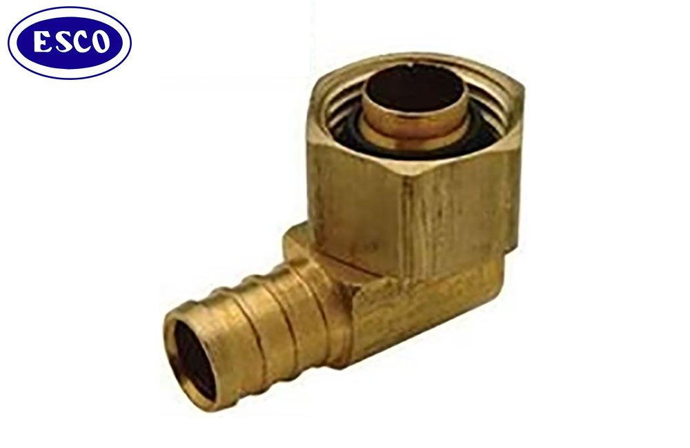 ELBOW - BRASS SWIVEL w/BRASS NUT (PEX)