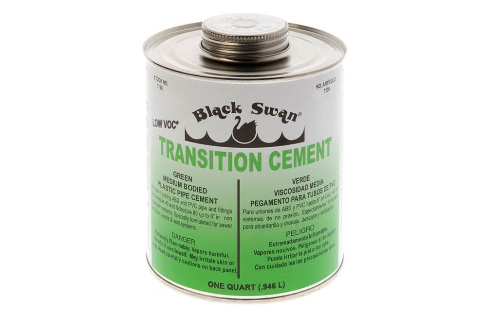 CEMENT - ABS-to-PVC TRANSITION, Mfg/Size: Black Swan (1/4 Pint) 27-7301