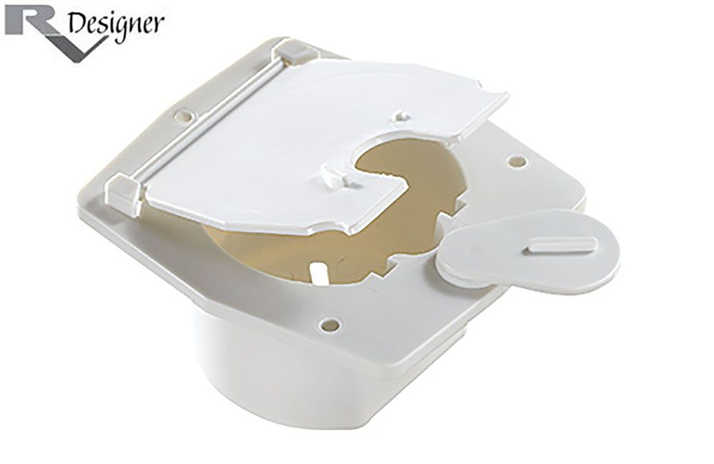 FLAT-SIDED ELECTRICAL CABLE HATCH &amp; REPLACEMENT LIDS, Color: Polar White (B140)