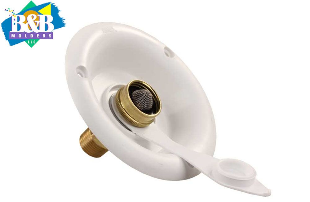 CITY WATER DISH w/CHECK VALVE, Color/Material: Brass Valve (Polar White) 94218