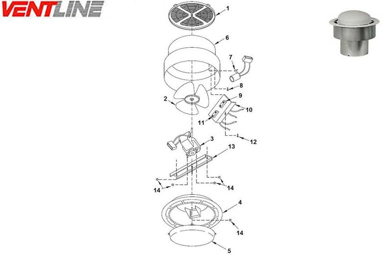 LIGHTED VENT FAN (V2244)
