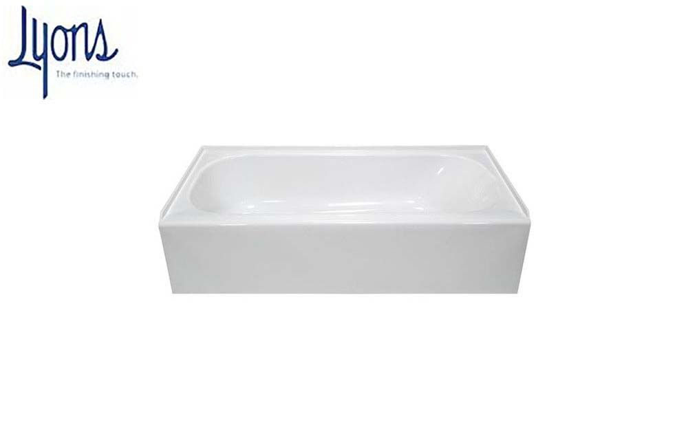 BATH TUBS (54"W x 27"D x 16"H), Drain/Color: CTR drain (White) 377989