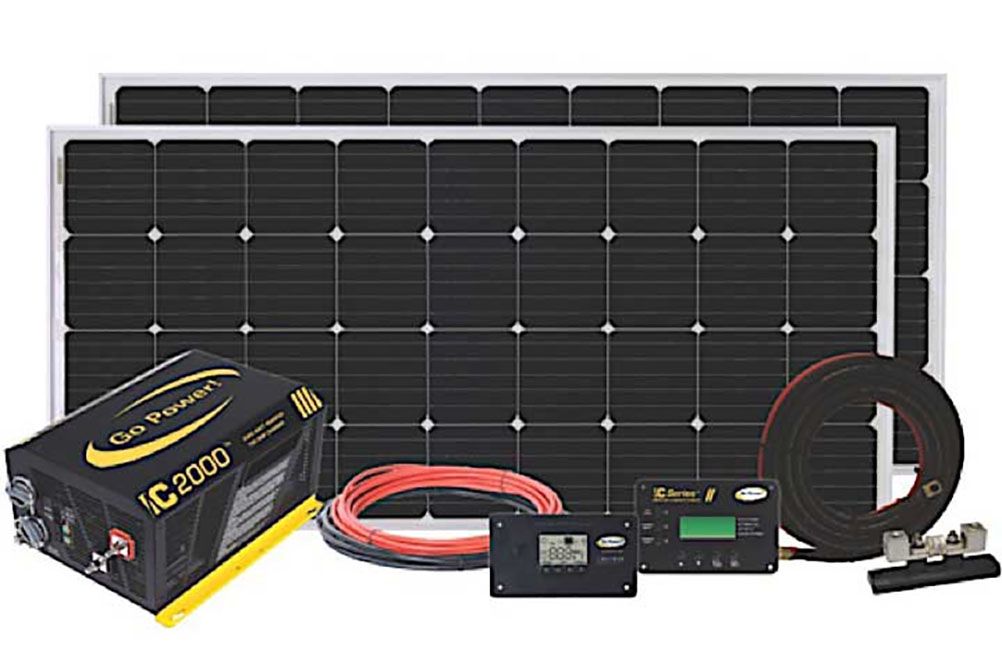 SOLAR-ELITE: 400 WATT SOLAR KIT &amp; IC-2000 INVERTER CHARGER KIT