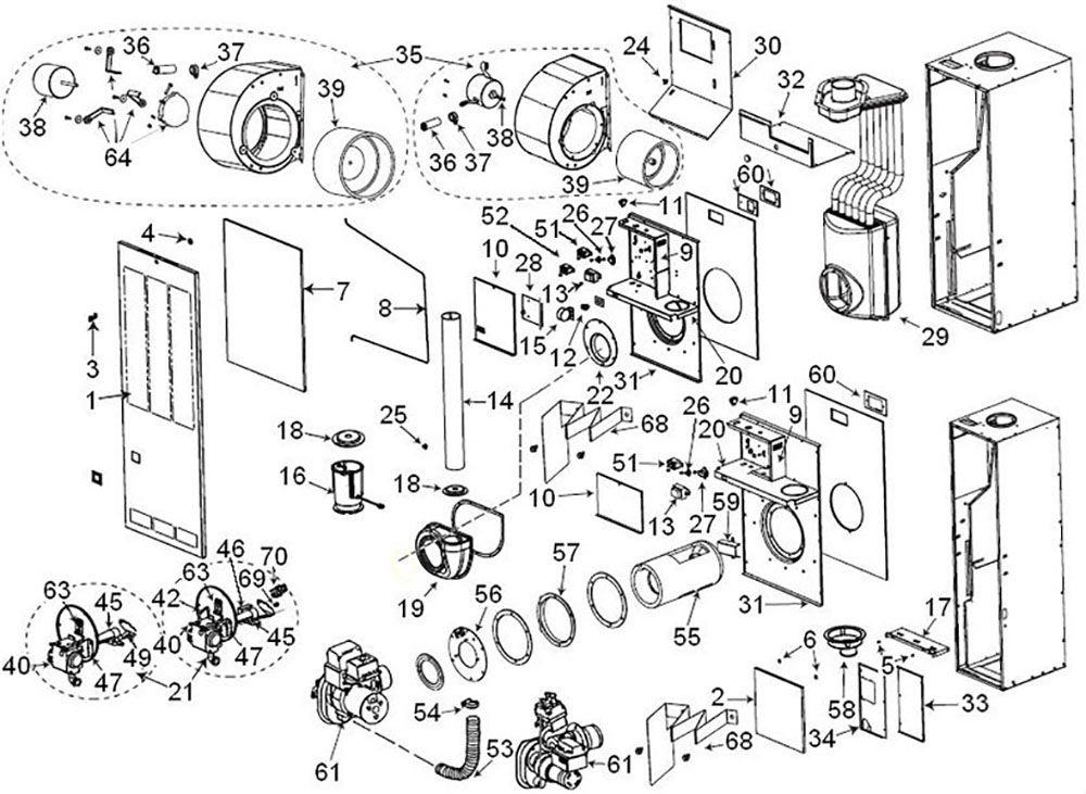 M1S, M1B Furnace Diagram