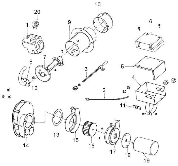 M1B Gas Burner Diagram