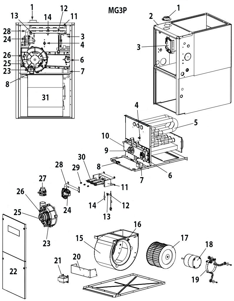 MG3P Furnace Diagram