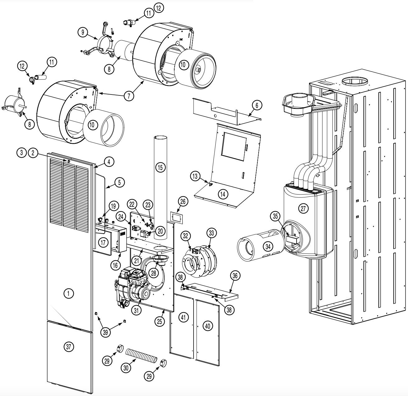 M5S Oil Furnace Diagram