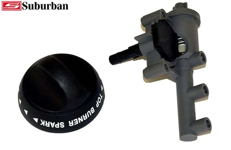 SUBURBAN STOVE CONTROL KNOB 521139 (PIEZO IGNITER/KNOB)