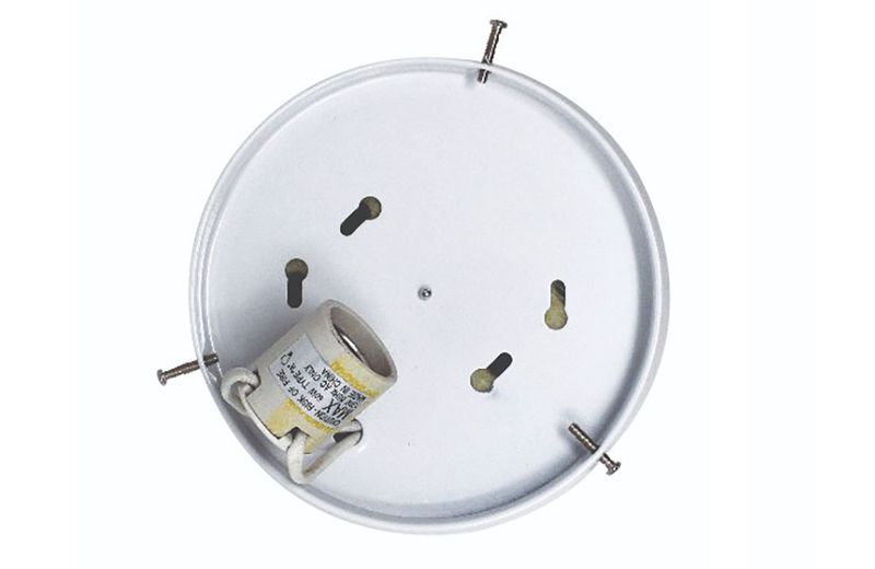 6" 1 LIGHT CEILING PAN - WHITE