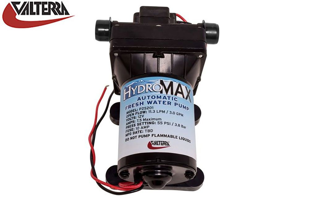 HYDRO MAX RV FRESH WATER PUMP, 12V/115V: Pump (P25201)