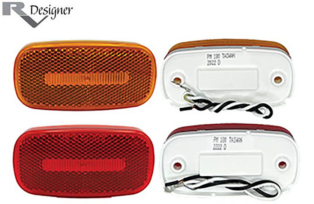OBLONG REFLEX LED MARKER LIGHT, Color: Amber (L901)