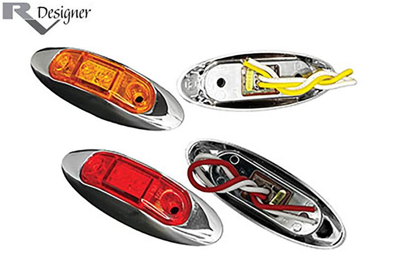 OBLONG w/CHROME BEZEL LED MARKER LIGHT