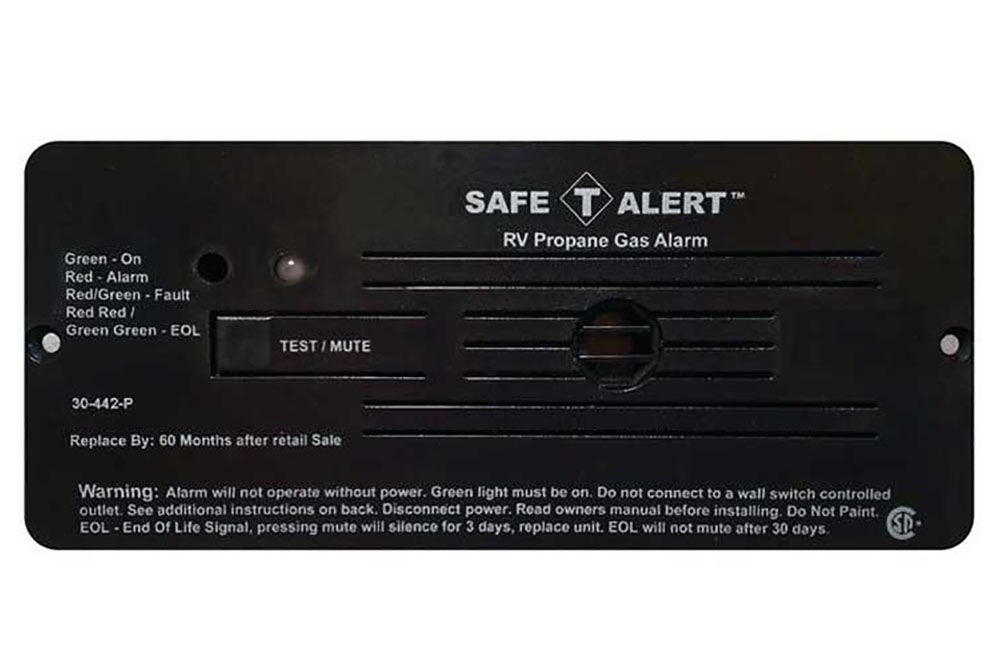 PROPANE ALARM - FLUSH MOUNT 12 VDC HARD WIRE, Color: Black (30-442-P-BL)