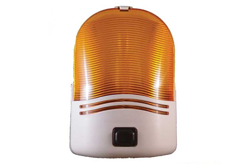 OMEGA PORCH LIGHT, w/SWITCH, AMBER LENS, Fixture/Lens: Fixture (CMD-007-30SAP)