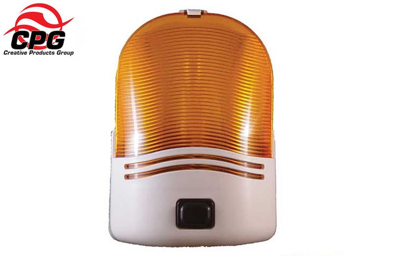 OMEGA PORCH LIGHT, w/SWITCH, AMBER LENS