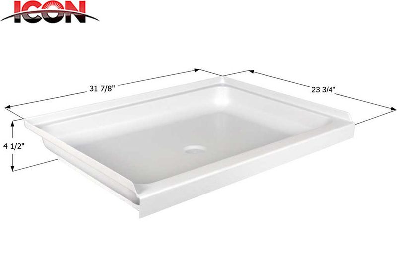 SHOWER PAN, SP2432-PW CENTER DRAIN