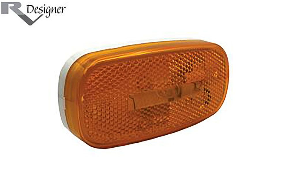 OBLONG REFLEX INCANDESCENT MARKER LIGHT, Color: Amber (L905)